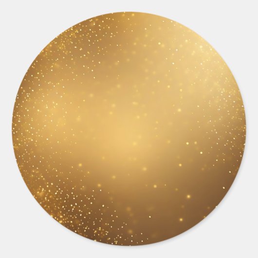 Goldener Glitzer Textur Runder Aufkleber (Vorderseite)