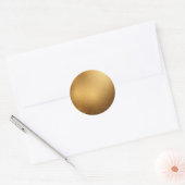 Goldener Glitzer Textur Runder Aufkleber (Umschlag)