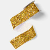 Goldener Glitzer Textur Satinband (Rückseite)
