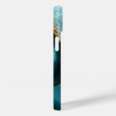 Goldener Glitzer Türkisblau Glitzer Tropfen Case-Mate iPhone Hülle (Rückseite / Rechts)