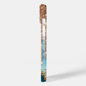 Goldener Glitzer Türkisblau Glitzer Tropfen Case-Mate iPhone Hülle (Rückseite / Links)