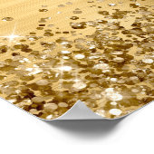 Goldener Glitzer und Foil 75. Geburtstag Willkomme Poster (Ecke)