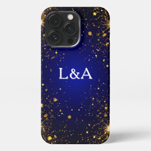 Goldener Glitzer und Glitzern iPhone Hülle (Rückseite)