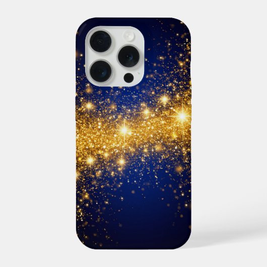 Goldener Glitzer und Glitzern iPhone Hülle (Rückseite)