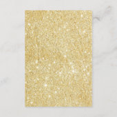 Goldener Glitzer und Schwarzer Rahmen-Empfang-Einl Begleitkarte (Rückseite)