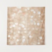 Goldener Glitzer unscharfer Hintergrund, Weihnacht Wandteppich (Vorderseite (Horizontal))