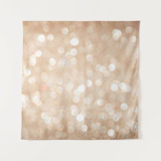 Goldener Glitzer unscharfer Hintergrund, Weihnacht Wandteppich (Vorderseite)