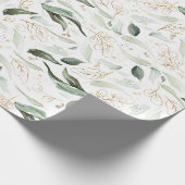 Goldener Glitzer Verlasse Grüne Landschaft Elegant Geschenkpapier (Ecke)