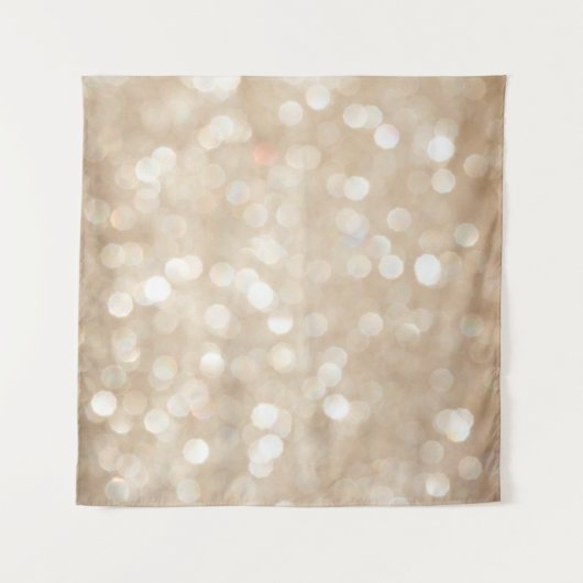 Goldener Glitzer, verschwommenes Weihnachtsgebäck. Wandteppich (Vorderseite (Horizontal))