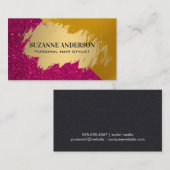 Goldener Glitzer Visitenkarte (Vorne/Hinten)