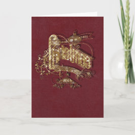 Goldener Glitzer Weihnachten - Grußkarte