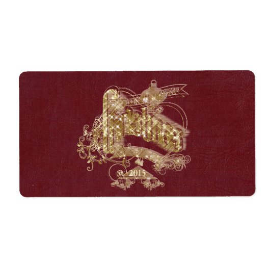 Goldener Glitzer Weihnachten - Siegel (Vorne)