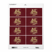 Goldener Glitzer Weihnachten - Siegel (Vorne)