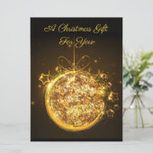 Goldener Glitzer Weihnachtsgebirge (Stehend Vorderseite)