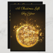 Goldener Glitzer Weihnachtsgebirge (Vorne/Hinten)