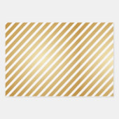 Goldener Glitzer Weiße Schneeflocken Geschenkpapier Set (Vorderseite 2)