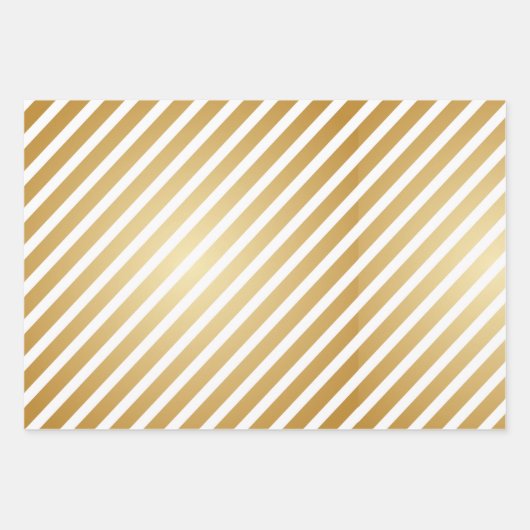 Goldener Glitzer Weiße Schneeflocken Geschenkpapier Set (Vorderseite 2)