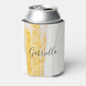 Goldener Glitzer Weißer Marmor Dosenkühler (Kanne Rückseite)