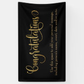 Goldener Glitzer wirbeln Herzlichen Glückwunsch zu Banner (Vertikal)