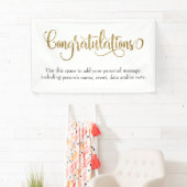 Goldener Glitzer wirbeln Herzlichen Glückwunsch zu Banner (Insitu)