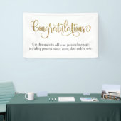 Goldener Glitzer wirbeln Herzlichen Glückwunsch zu Banner (Messeveranstaltung)