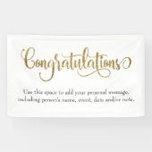 Goldener Glitzer wirbeln Herzlichen Glückwunsch zu Banner (Horizontal)