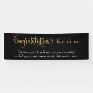 Goldener Glitzer wirbeln Herzlichen Glückwunsch zu Banner