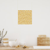 Goldener Glitzer Zickzack Muster Poster (Küche)