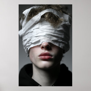 Goldener Glow Melanin Wild Nahaufnahme Poster