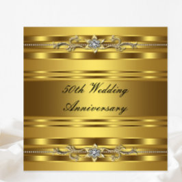 Goldener Golden 50. Hochzeitstag Einladung