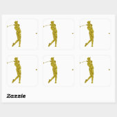 Goldener Golf Aufkleber (Blatt)