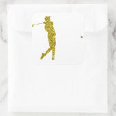 Goldener Golf Aufkleber (Tasche)