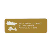 Goldener Golfplatz mit Weihnachtsbaum-Rücksendeadr (Vorne)