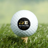 Goldener Golfwagen - Benutzerdefinierte E-Initiale Golfball (Insitu T-Shirt)