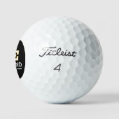 Goldener Golfwagen - Benutzerdefinierte E-Initiale Golfball (Logo)