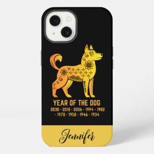 Goldener Gradient Jahr des Hundes Sternzeichen Nam iPhone 13 Hülle