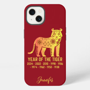 Goldener Gradient Jahr des Tigers Sternzeichen Nam iPhone 13 Hülle