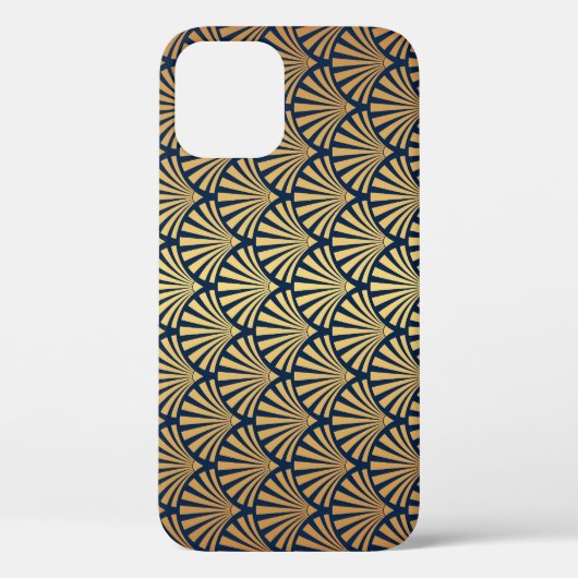 Goldener Gradient: Nahtloses Art Deco Case-Mate iPhone Hülle (Rückseite)