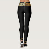 Goldener griechischer Schlüssel Leggings (Rückseite)