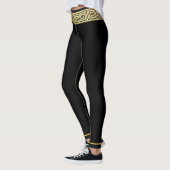 Goldener griechischer Schlüssel Leggings (Links)