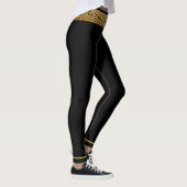 Goldener griechischer Schlüssel Leggings (Rechts)