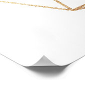 Goldener, grüner Eukalyptus-Begrüßung Poster (Ecke)