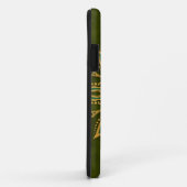 Goldener grüner Om-Stern Case-Mate iPhone Hülle (Hinten/Rechts)