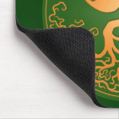 Goldener grüner Yin Yang Baum Mousepad (Ecke)