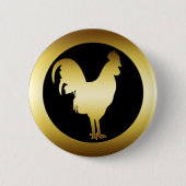 GOLDENER HAHN BUTTON (Vorderseite)