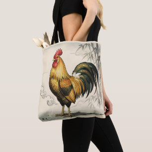 Goldener Hahn japanische Kunst Tasche