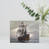 Goldener Hahn Postkarte (Stehend Vorderseite)