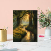 Goldener Hain Sonnenaufgang - ruhige Sonnenstrahle Acrylschild (Hochzeit)