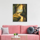 Goldener Hain Sonnenaufgang - ruhige Sonnenstrahle Leinwanddruck (Insitu (Wohnzimmer))
