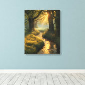 Goldener Hain Sonnenaufgang - ruhige Sonnenstrahle Leinwanddruck (Insitu (Holzboden))